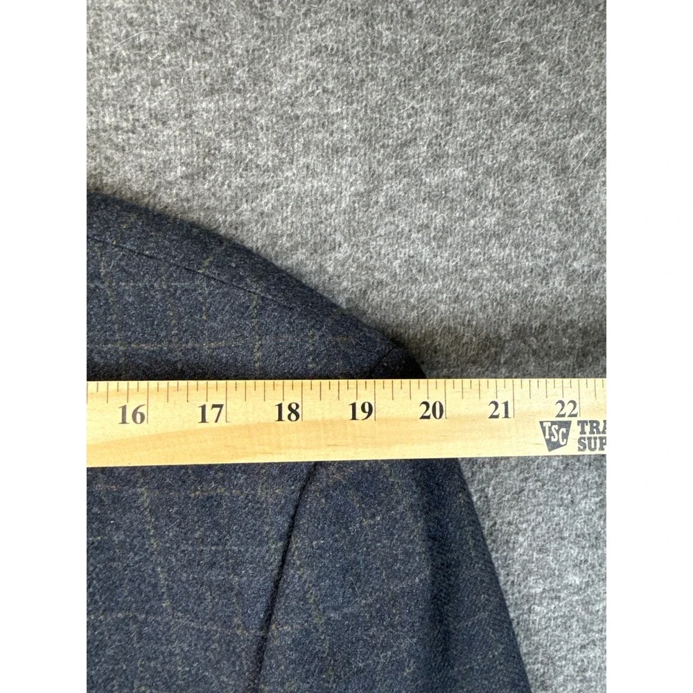 Pronto Uomo Mens 42R Blazer Wool Cashmere Luxury Fabric Made in Italy Plaid Gray